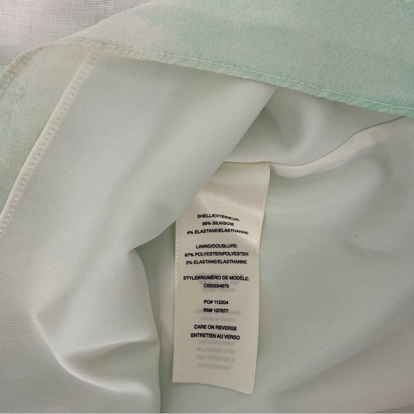 Alice + Olivia Silk Green and White Mini Dress - Picture 3 of 4